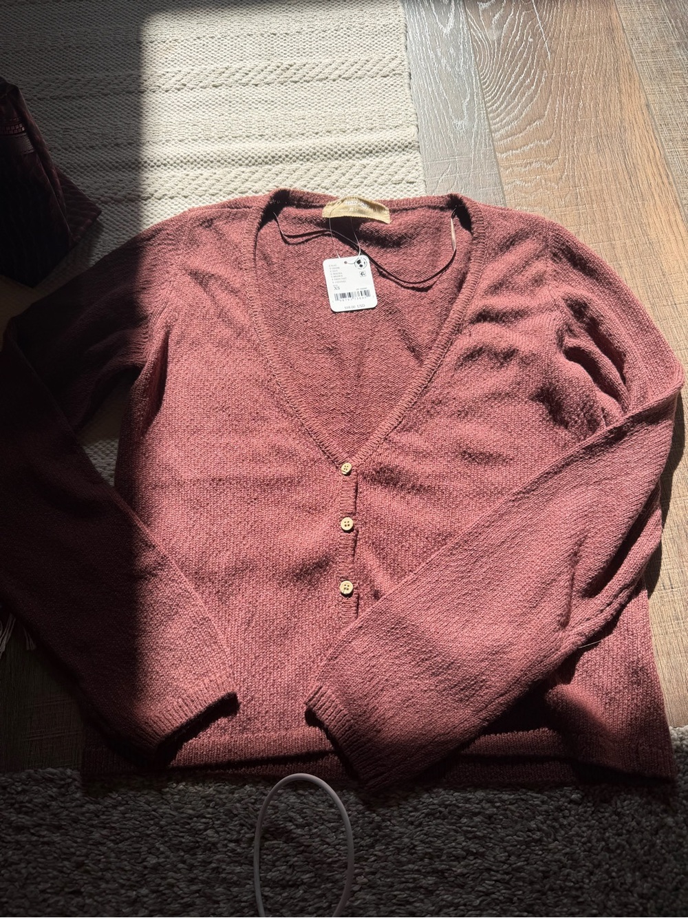 Women's Free people V-Neck Button Cardigan Sweater and dress- Dusty Rose